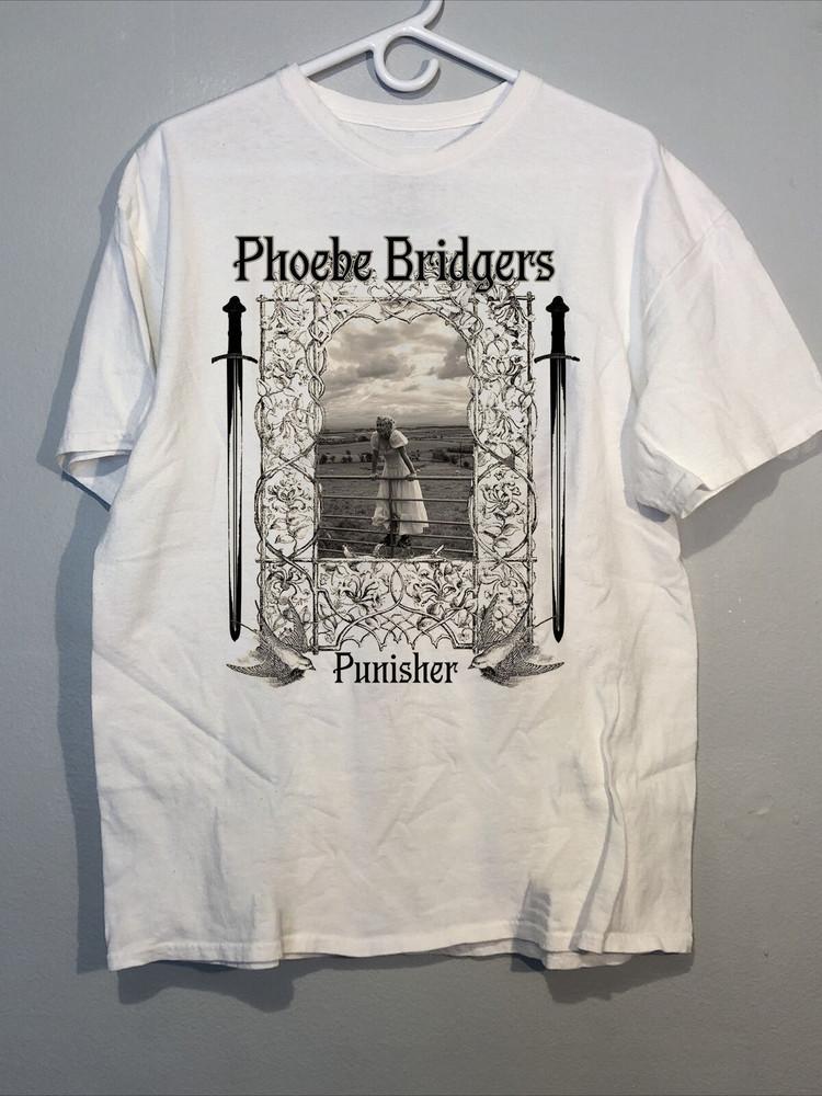 Phoebe Bridgers Punisher Poster TOUR Men Women Cotton White Tee Shirt Unisex T-Shirt XXXL