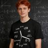 Camiseta Matemática Relógio Geek Ciência Escola Camisa Masculina Feminina Unisex Dia a Dia Única Casual Camiseta Engraçada Top...