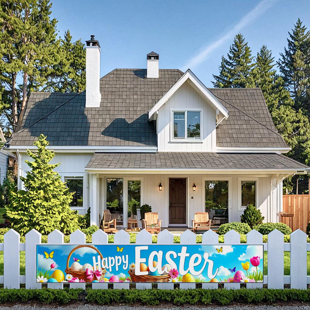 Easter Theme Spring Banner Easter Decoration Happy Easter Banner For Event Decoration Photo Shoot Holiday Event