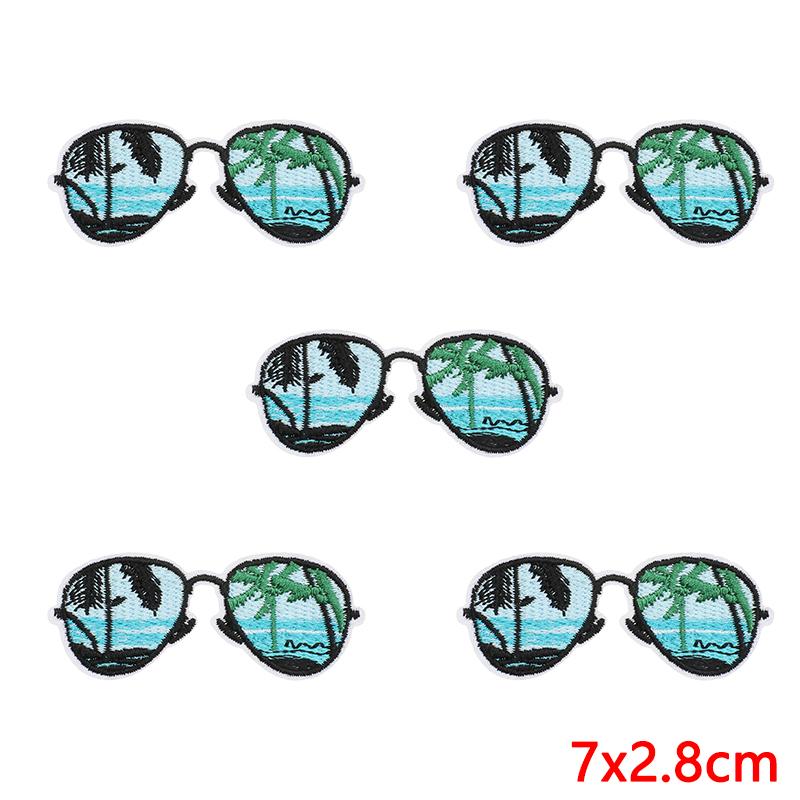 10pcs Lots Summer Wave Slippers Embroidered Patches On Clothes Shell Coral Patch Iron On Patches For Clothing Hats Jackets Diy