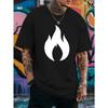 Men's Summer Short-Sleeve T-Shirt, Breathable Round Neck Casual Beachwear Top, Versatile