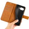 For Google Pixel 9a Stand Case Anti-Scratch Calf Texture Leather Phone Cover