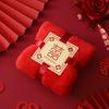 Coral Fleece Wedding Big Red Towel Wedding Happy Event Hand Towel Happy Character Pearl Bear Couple Red Towel