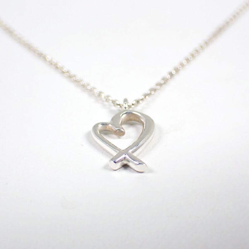 [Used] TIFFANY/Tiffany 925 Loving Heart Pendant/Necklace/j39-8
