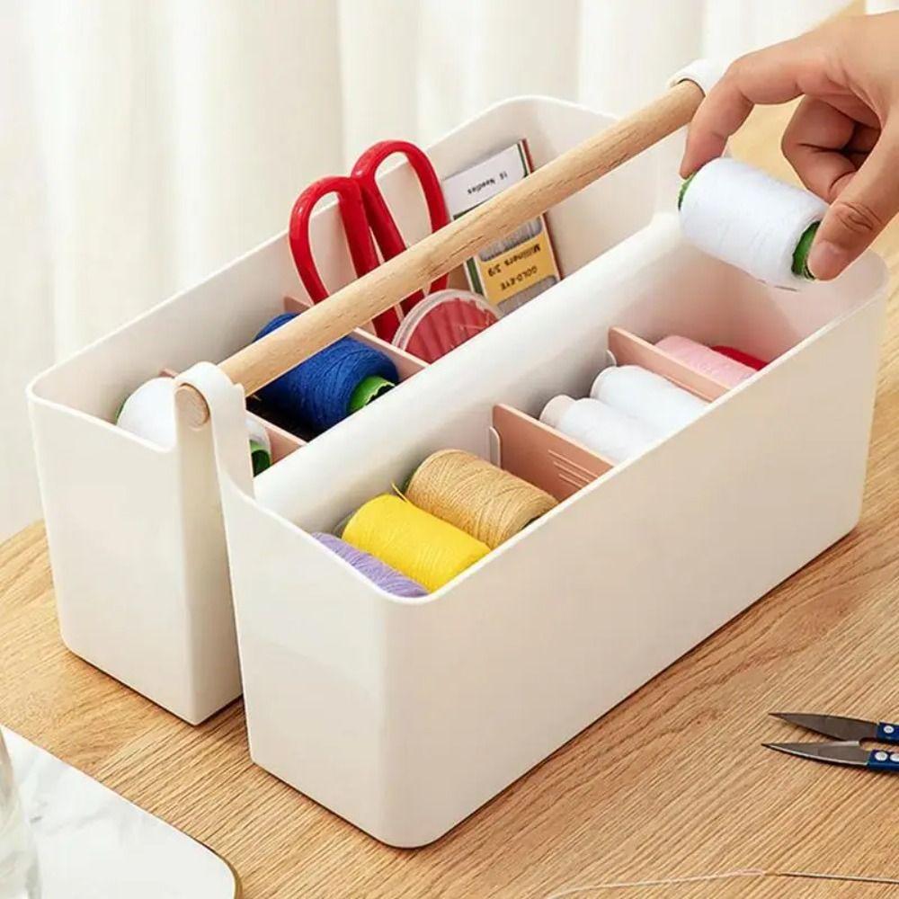 Portable Desk Storage Organizer Detachable Storage Box Desk Stationery Box  Makeup