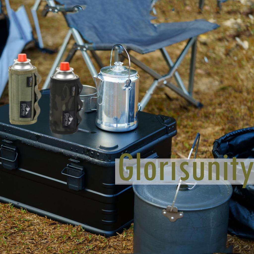 Glorisunity Pokrowiec na puszkę gazową Pokrowiec na puszkę CB Butla gazowa Plastikowa butelka Zbiornik na gaz Etui ochronne Torba do przechowywania butli z paliwem Kemping na świeżym powietrzu