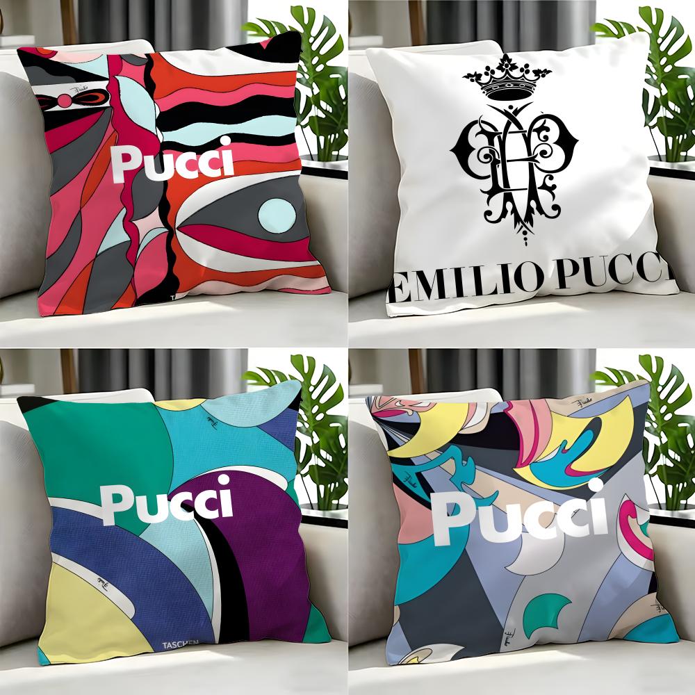 brand EMILIO PUCCI Cushion Cover Cushion Cover Set 4Pcs 50x50 45x45 40x40 Pillowcase Decorative Sofa Home Decor