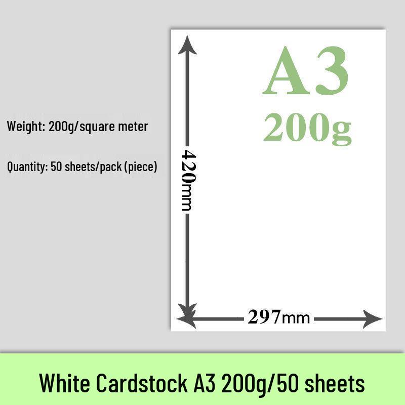 

Голландський білий картон формату A3/A4 для мистецтва та візитних карток - Щільна якість 8K