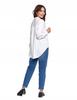 Women's Viscose Shirt Oversize Long Back Elegant MORAJ 4XL/5XL WHITE