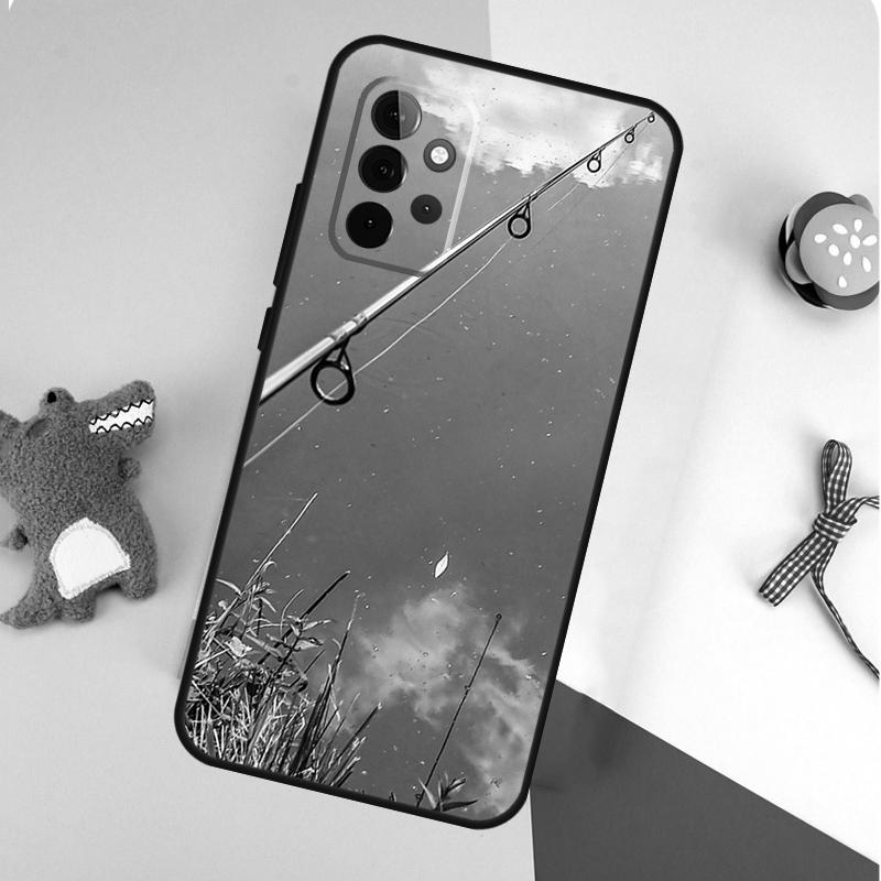 Carp Fish Fishing Rod For Samsung Galaxy A55 A35 A15 A54 A34 A14 A53 A33 A13 A05 A06 A16 A22 A32 A52 Phone Case