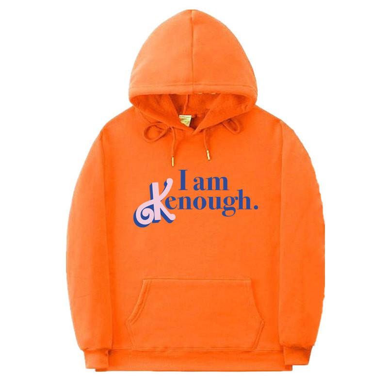 Barbie Movie Inspired I Am Kenough Printed Hoodie Men Loose Fit Casual Sport Sweatshirt Fall