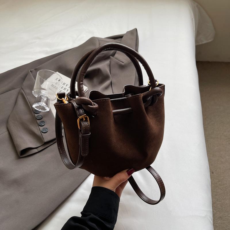 Wholesale Niche Leopard Print Bag Women's 2025 New Autumn and Winter Versatile Messenger Bag Suede Portable Bucket Bag