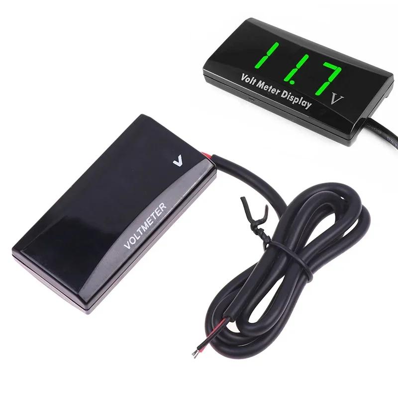 Digital Voltmeter 12V LED Display Voltage Meter Tester with Reverse Polarity Protection for Car Motorcycle Universal