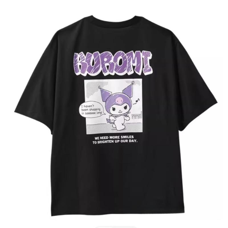 

Sanrio 2026 Summer Comic Form Kurumi Image 100 Cotton Printed Casual Tshirt Adult Children Parentchild Top Casual Wear Y2k S