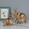 Elegant Elephant Sculpture Feng Shuis Wealth Statue Home Office Car Decoration Resin Artwork Collectible Gift for Friend