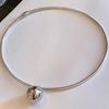 Stylish Heart/Sphere Shaped Pendant Neckchain Snake Bone Chain Clavicle Necklace Elegant Jewelry for Trendy Women Girls