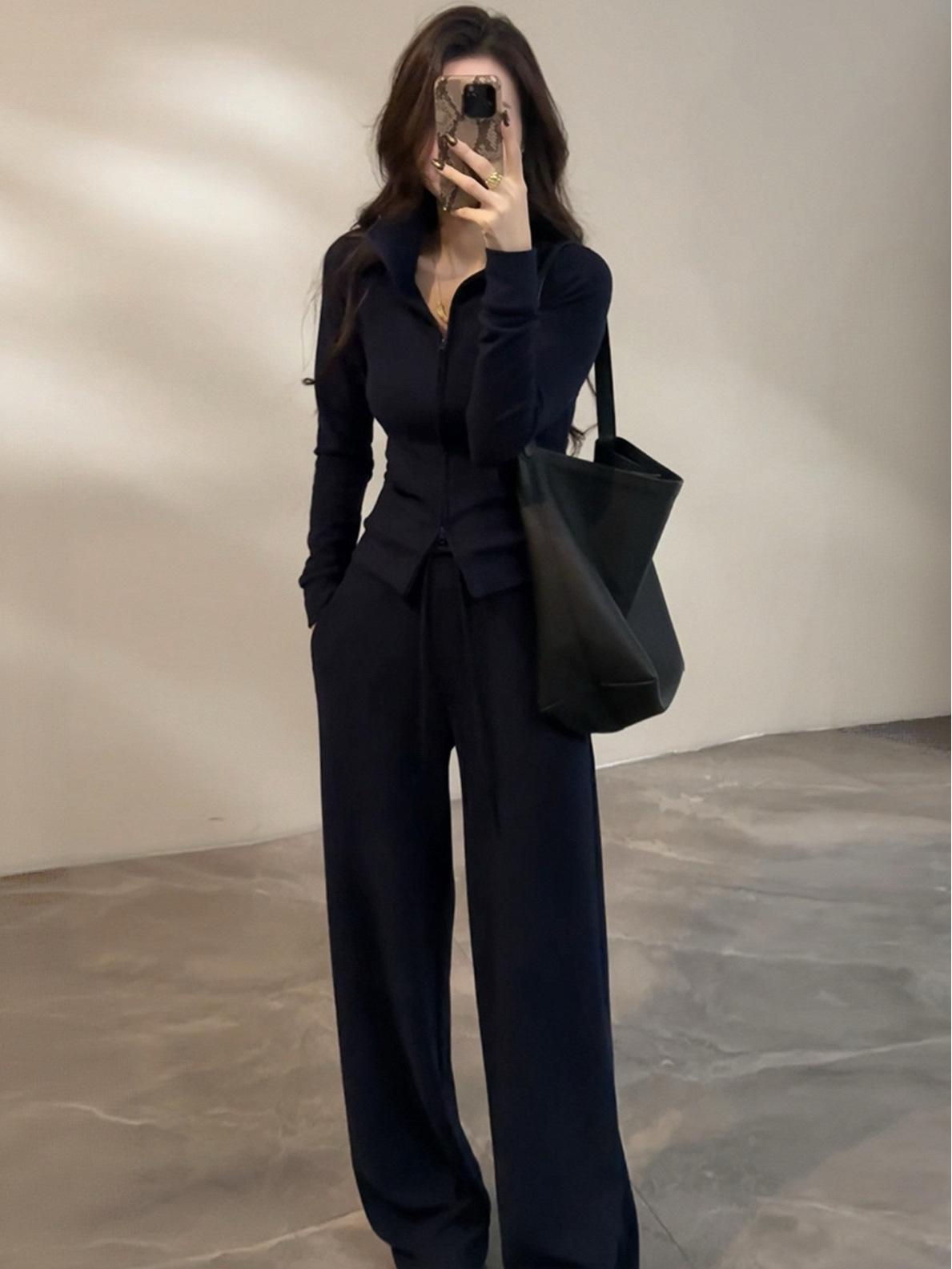 

Spring/Autumn 2026 Korean Style High-End Slim Fit Two-Piece Set: Gentle, Fashionable, Relaxed, Waist-Cinched Design Medium