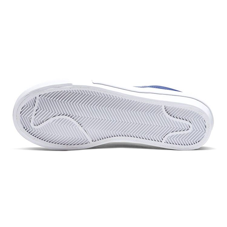 Nike Drop-Type PRM Synthetic Leather Patchwork Casual Low-Top Kids Skate Shoes Kids Sneaker Blue White CQ4383-400