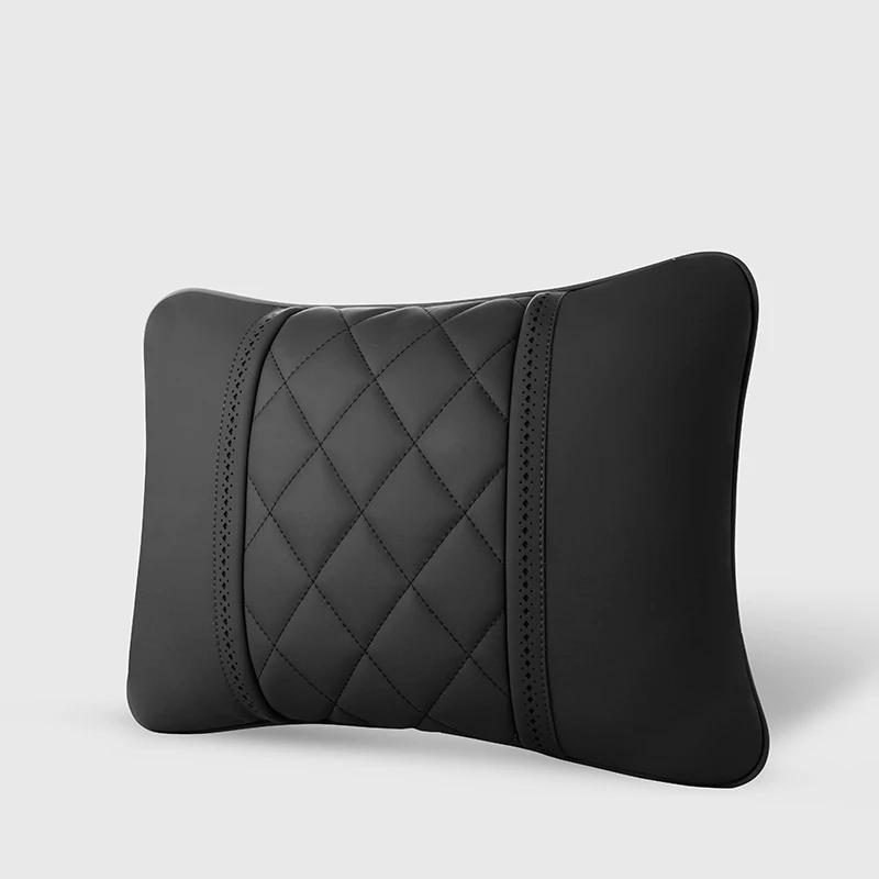 NAPPA Leather Car Neck Pillow For Mercedes Benz Maybach S-Class Headrest Car Travel Rea Seat Support Cushion Interior Accessorie