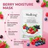 MasKing Bamboo Facial Sheet Mask of Strawberry, Cherry, Mulberry, Blueberry, Acai Berry & Raspberry for Skin Moisturizing Ideal for Women & Men, 2