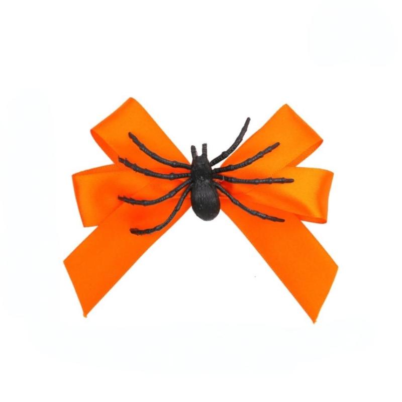 Spider Bow Hair Clip Personalized Side Clip Funny Fashionable Bow Hairpin Accessories For Halloween Party Festival