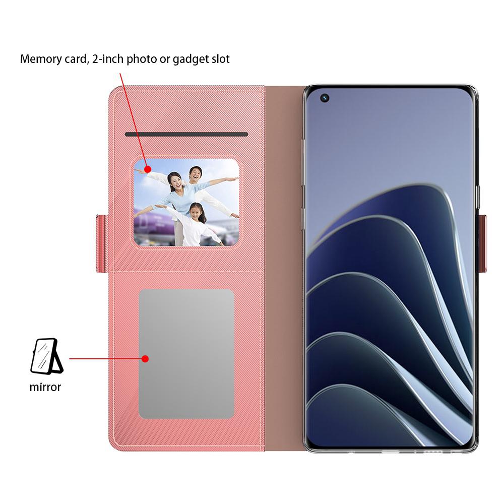 For OnePlus Nord CE 3 Lite 5G/Nord N30 5G PU Leather Card Holder Stand Cover Anti-drop Phone Case with Mirror