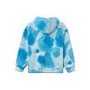 Li Ning X Universal Pictures Back To The Future Collection Letter Print Tie-Dye Loose Pullover Hoodie Unisex Hoodies Blue AWDRB03-1