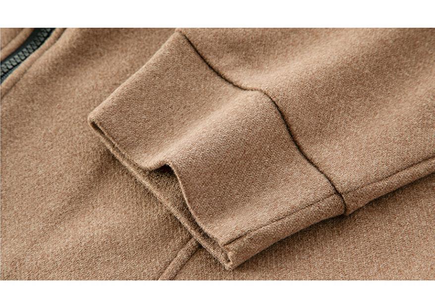 YINGAO Men's Stand Collar Zipper Cardigan Jacket - Autumn Solid Color Style