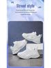 Kids' White Sports Shoes – Breathable Leather Sneakers for Boys and Girls, Ideal for Spring and Autumn Activities