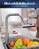 APPASO Sensor Touch Sensor Mixer Touch Sensor Silver Single Handle Sink with Three Functions Faucet, Tap, Faucet, Faucet, Pull-Down Spray,