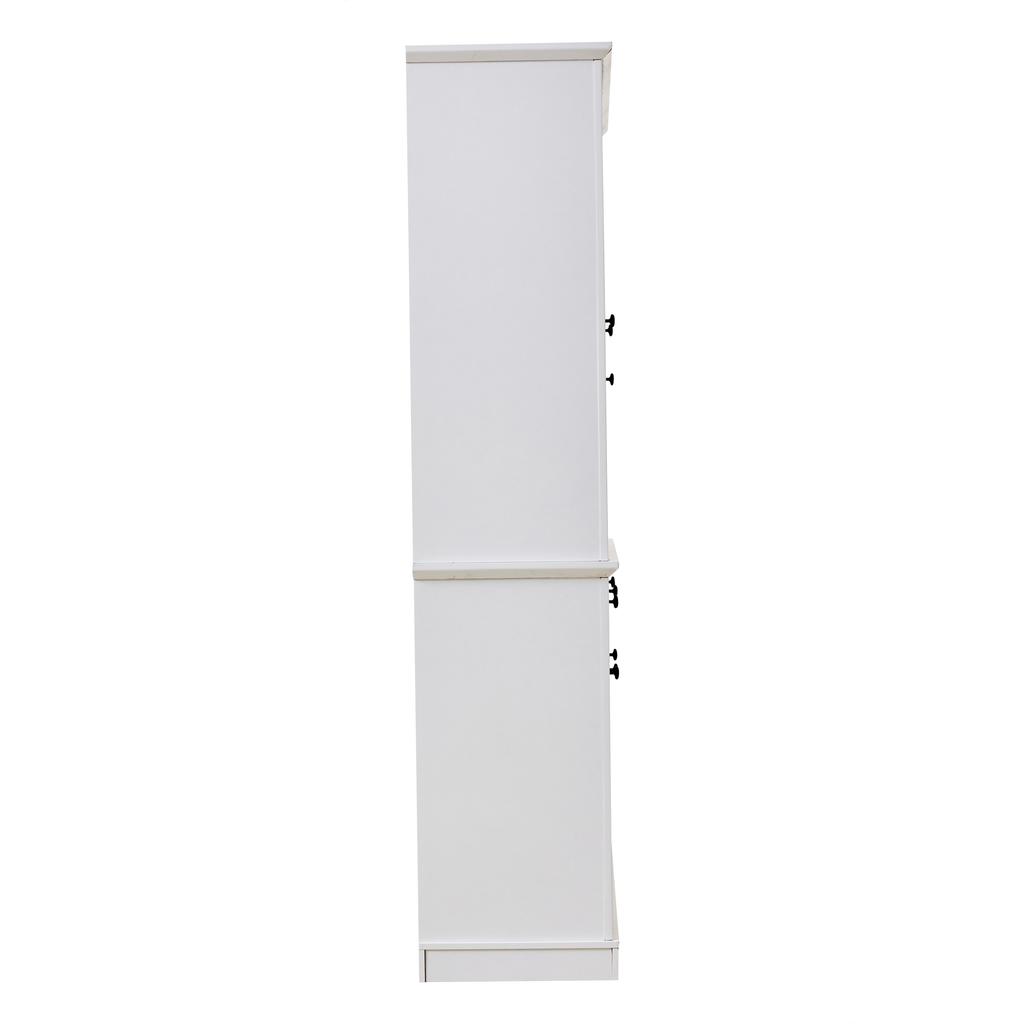 N625P293053054055W)Vetrina con LED, 4 Cassetti e 5 Ante, 21 Scomparti, Mobile Soggiorno, MDF, 119,5*40*180cm