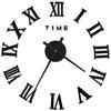VidaXL 3D Wall Clock Modern Design Analog Clock Decorative Clock Living Room Interior Home Black 325159