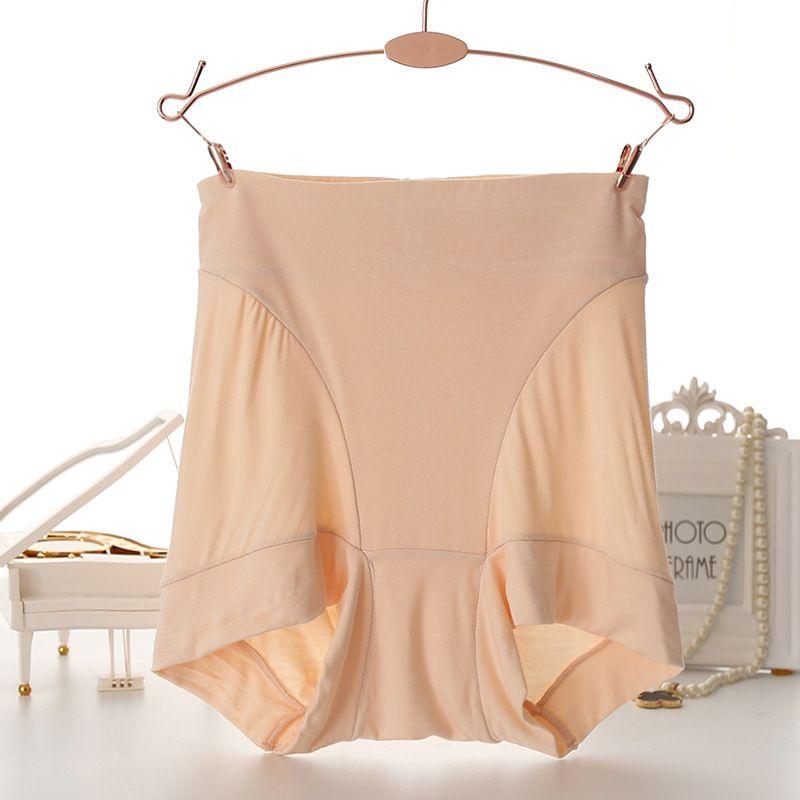 Women's High-Waisted Plus-Size Seamless Tummy Control Extended Boy Shorts Mom Butt-Covering Underwear