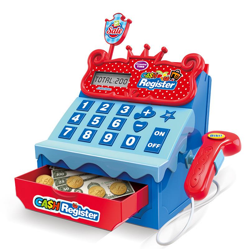 Kids' Interactive Play Supermarket Cash Register with Scanner, Computer, Sound & Light Effects - Perfect Gift for Girls