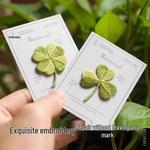 

Эксклюзив для новичков: Свежая вышитая нашивка «Четырехлистный клевер» для курток и рубашек