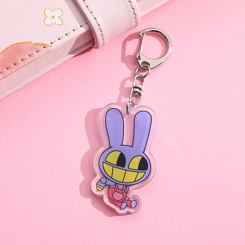 1/4Pcs Cartoon The Amazing Digital Circus Acrylic Keychain Cute Backpack Pendant Bag Charms Accessories Decoration Holiday Gifts
