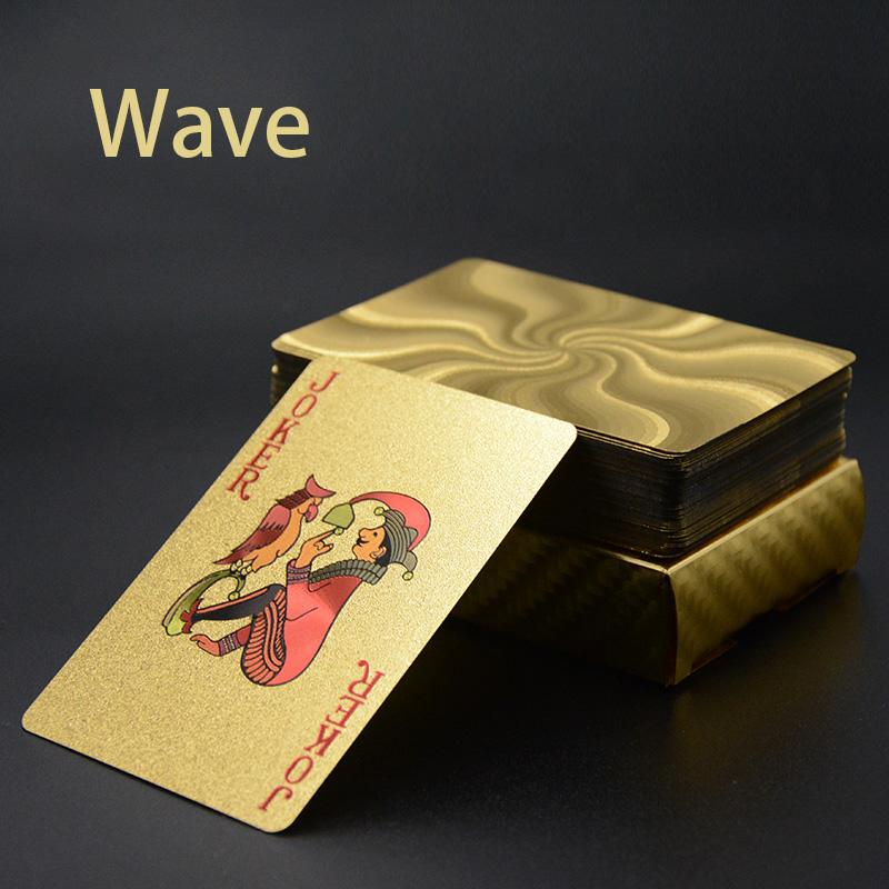 100% PVC Spielkarten Kunststoff Poker Kartenspiel Wasserdicht Poker Texas Hold'em Blackjack Spiel Dropshipping Gold Karte Brettspiel