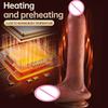 Heizung Realistischer Stoßdildo Vibrator Weicher Riesiger Riesendildo Penis Für Frau Mann G-Punkt Vagina Anus Masturbator Sexspielzeug