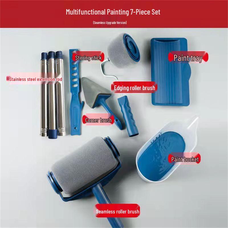 Multi-Function Seamless Paint Brush and Roller Set for Corners