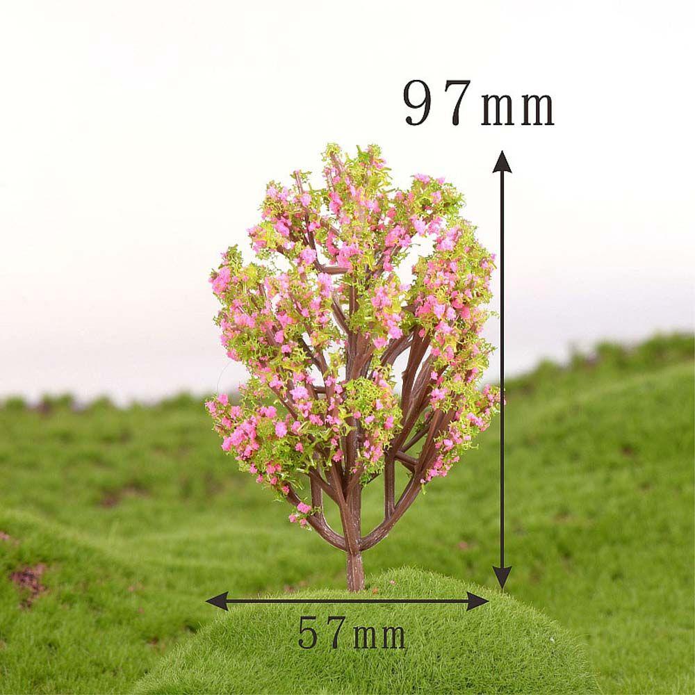 Simulation SakuraTrees Garden Microlandscape Miniatures Plastic Figurines Mini Landscaping Home Decoration