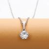 Simple Solitaire Zircon Necklace Elegant Valentine’s Day Gift Jewelry