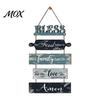 Decorative Wooden Letters for Wall Kitchen Decor, 5 Panel Bless Food Family Love Splicing Art Hanging Sign, Farmhouse Dining Room Living Pastoral