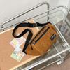Cord Damen Bauchtasche Kleine Canvas Damen Lässige Schulter Crossbody Taschen Mode Fanny Pack Damen Unifarbene Brusttasche