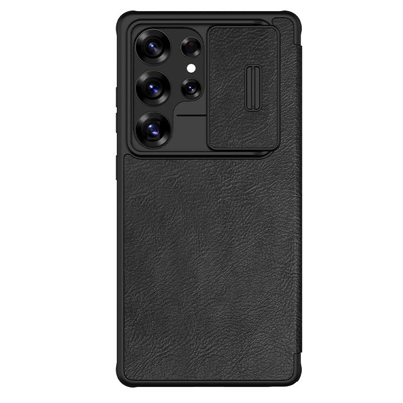 For Samsung Galaxy S25 Ultra S25 Plus Case Nillkin Qin Pro Flip Leather Case Ultra-Thin Slide Camera Case Lens Protection Cover