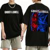 Anime Ghost In the Shell Motoko Kusanagi Vintage Comic Graphic Print Unisex Casual Vintage Pure‑Cotton Short‑Sleeve T‑Shirt