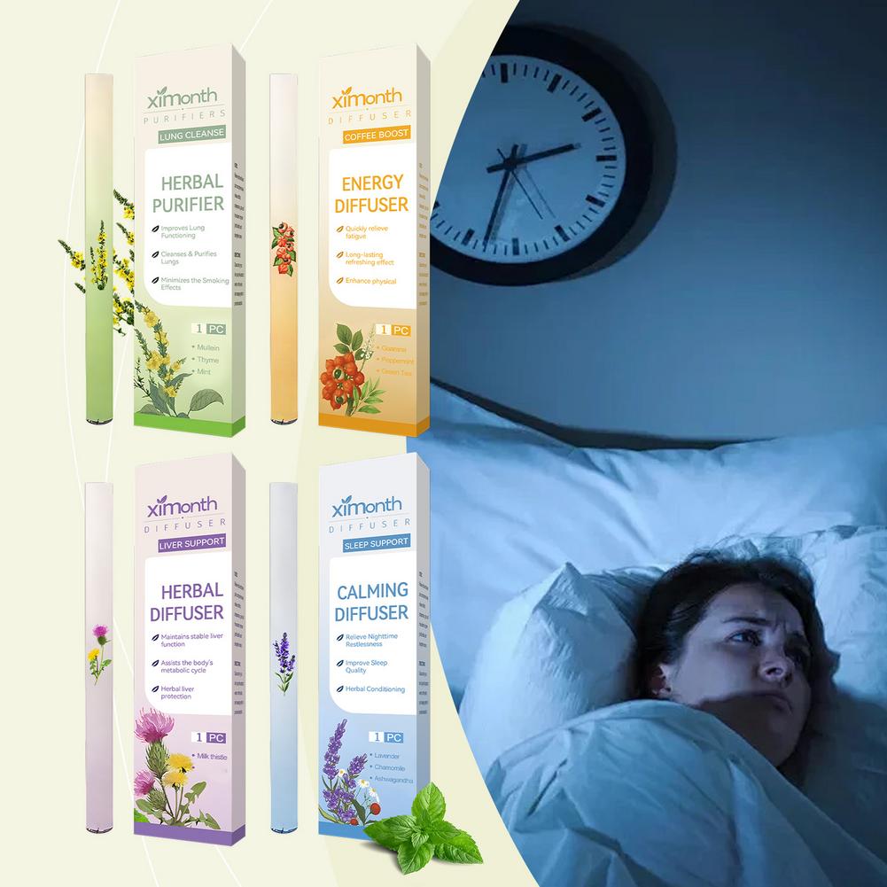 Sleep Aid Herbal Diffuser Lung Cleanse Detox Stick Menthol Refreshing Mind Enhance Breathing Aromatherapy Relaxing Body Improve