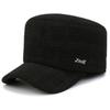 Winter Men's Warm Flat Top Hat Outdoor Windproof Dad Old Man Ear Protector Woolen Plush Thickened Cotton Hat