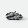 Boho Handmade Summer Straw Beret Thin Breathable French Crochet Beret Hollow Flat Design Beach Weave Beret Holiday Wear