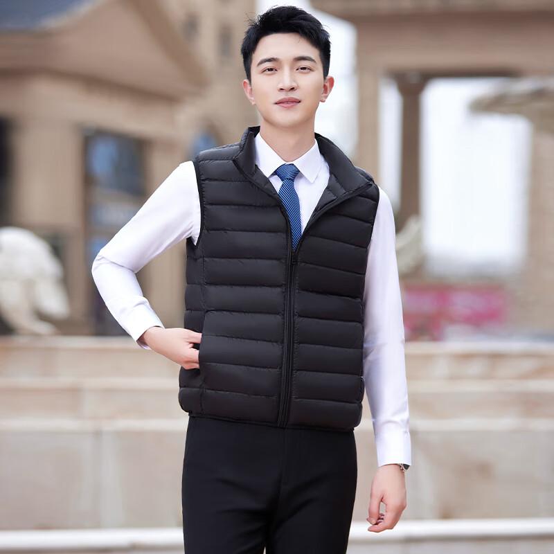 Teluoman Unisex Lightweight White Duck Down Vest