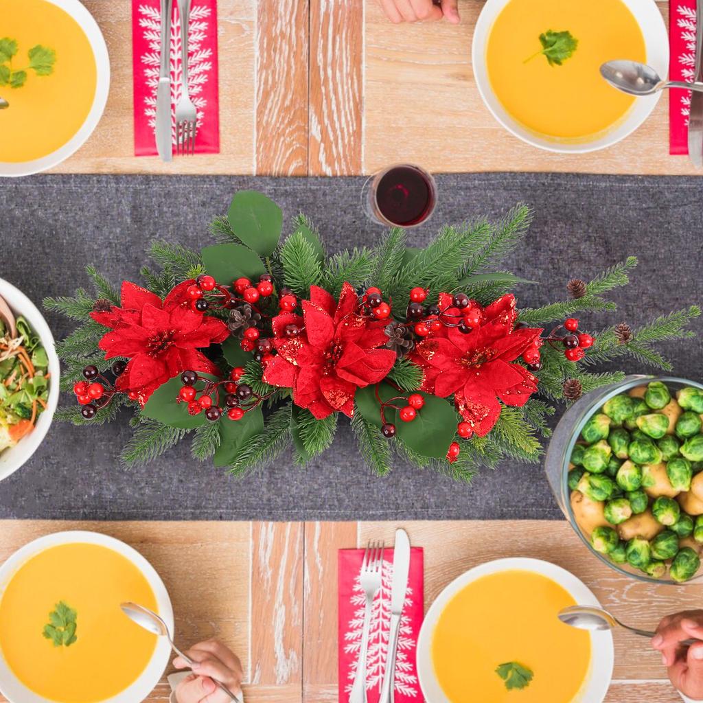 New Arrival Christmas Garland for Dining Table Decor, Christmas Garland for Front Door Decor, Xmas Tree Decorations Wreath, New Year's Decor